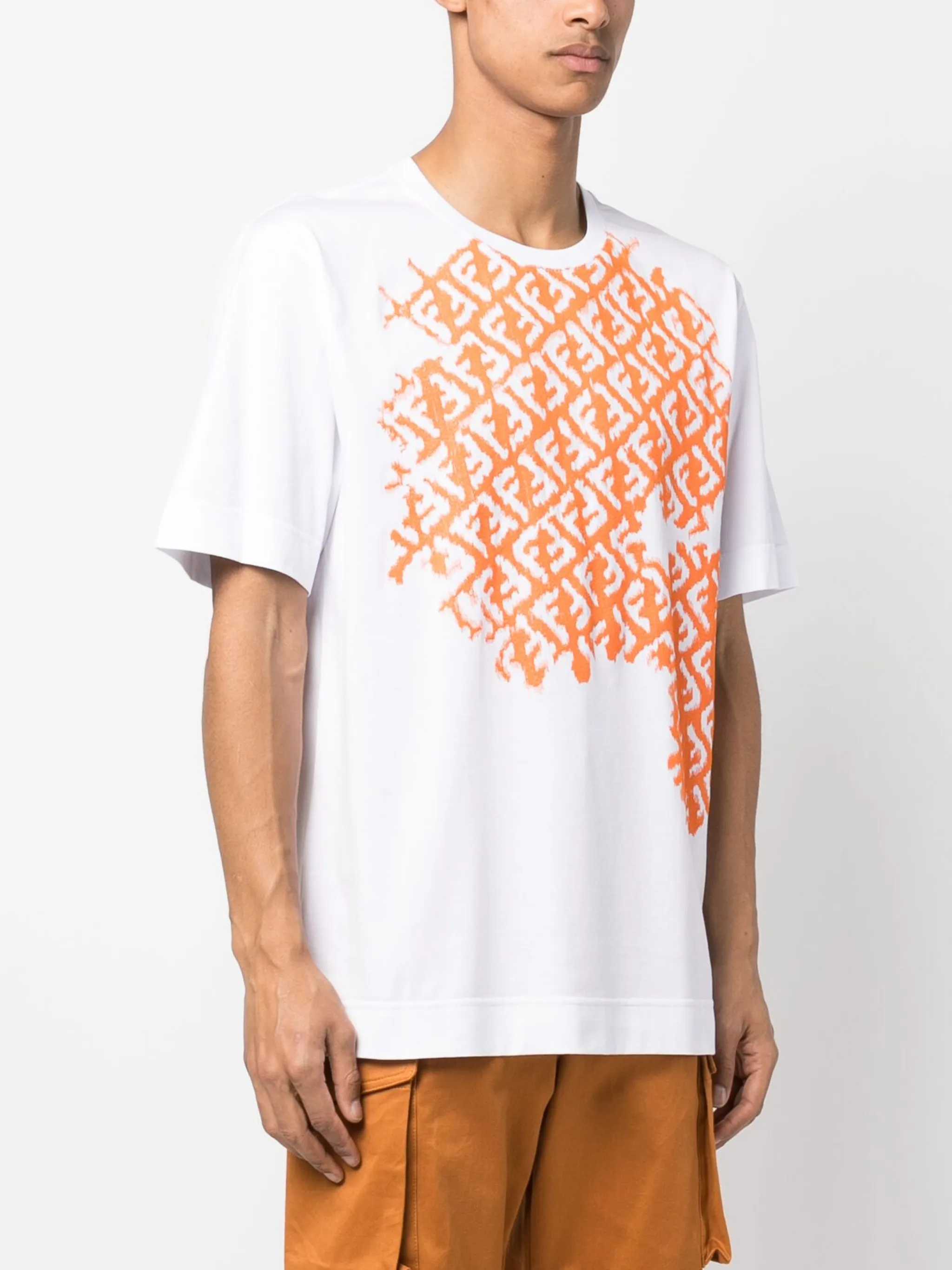 Fendi monogram-print crew-neck oversized T-shirt 044