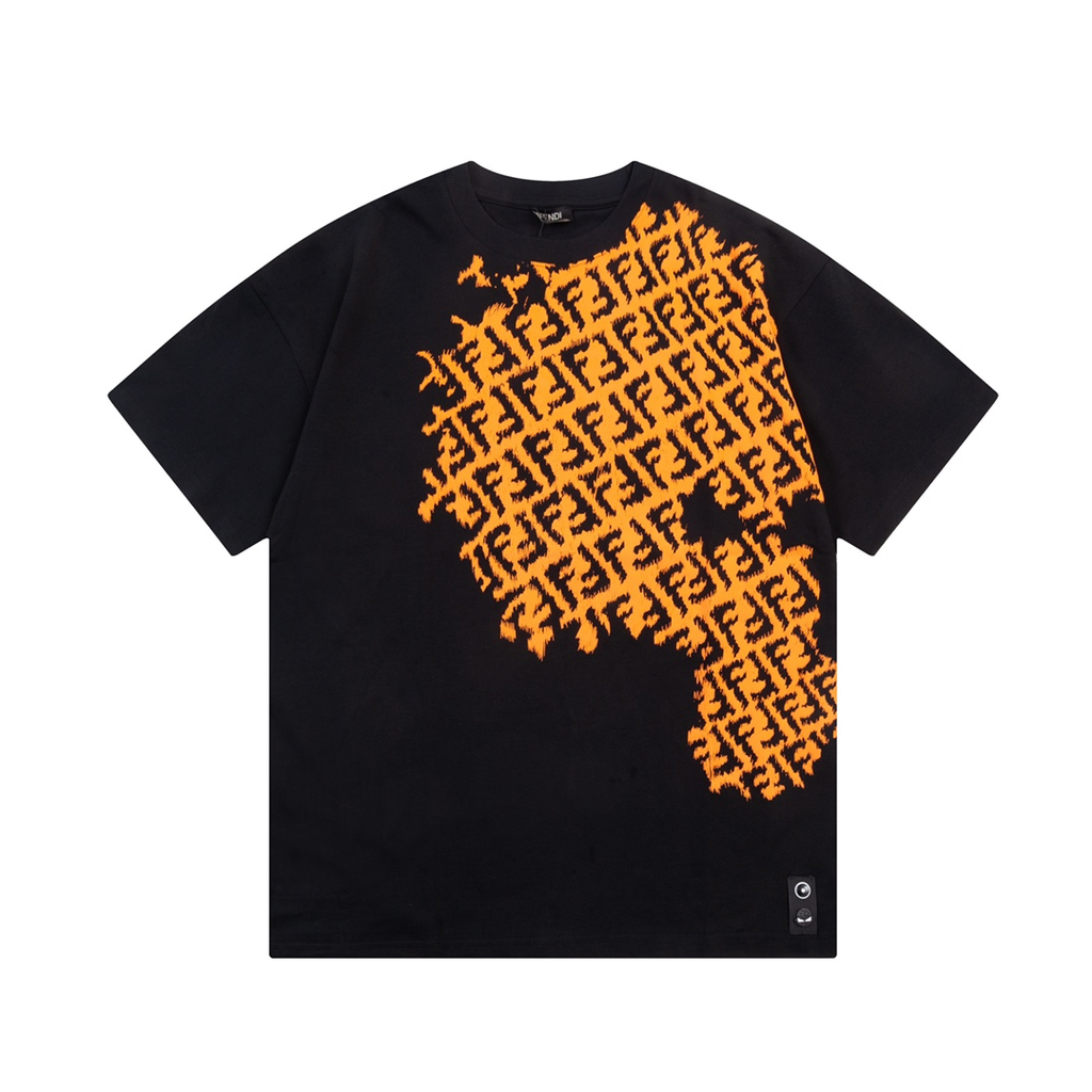 Fendi monogram-print crew-neck oversized T-shirt 044