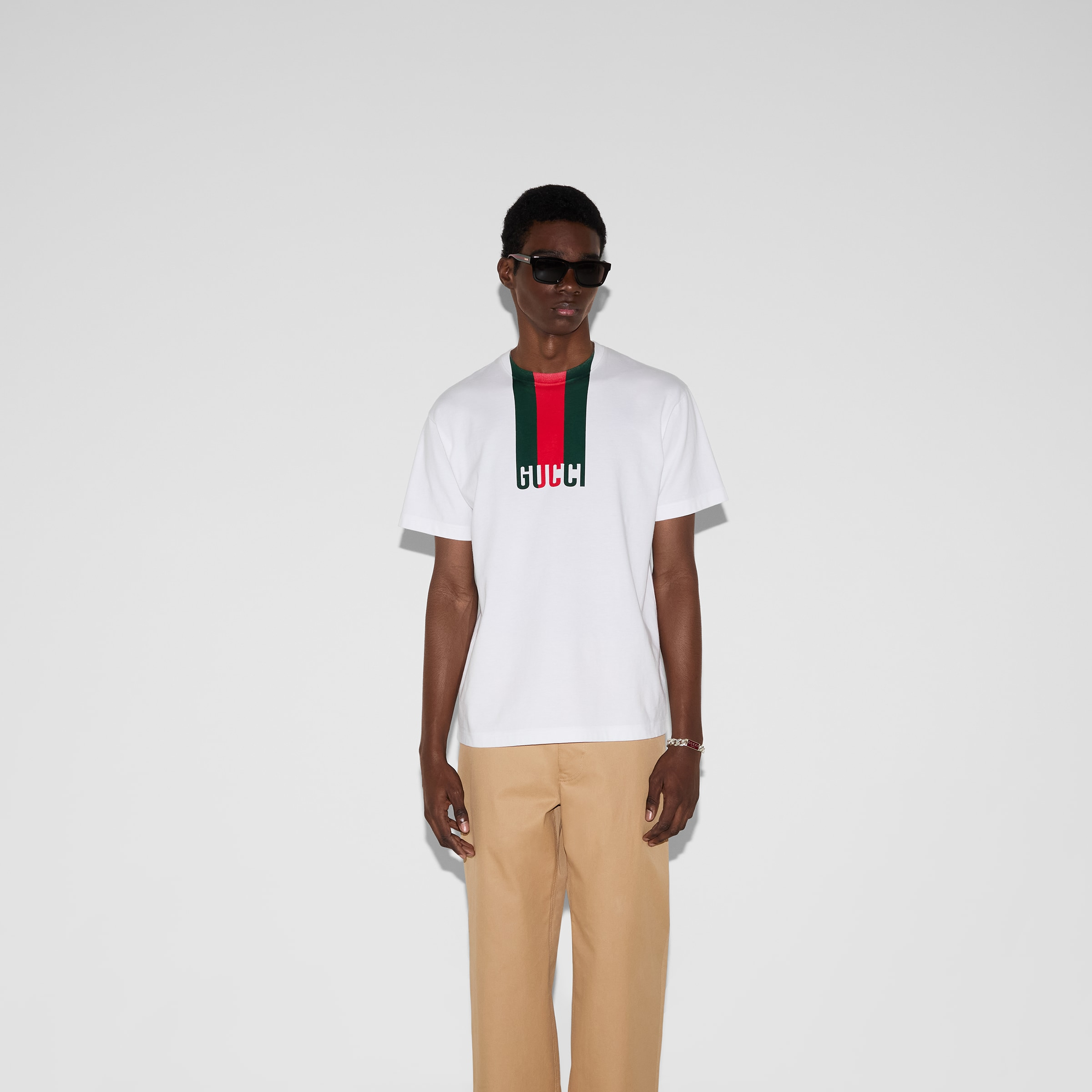 Gucci Cotton jersey T-shirt with print 001