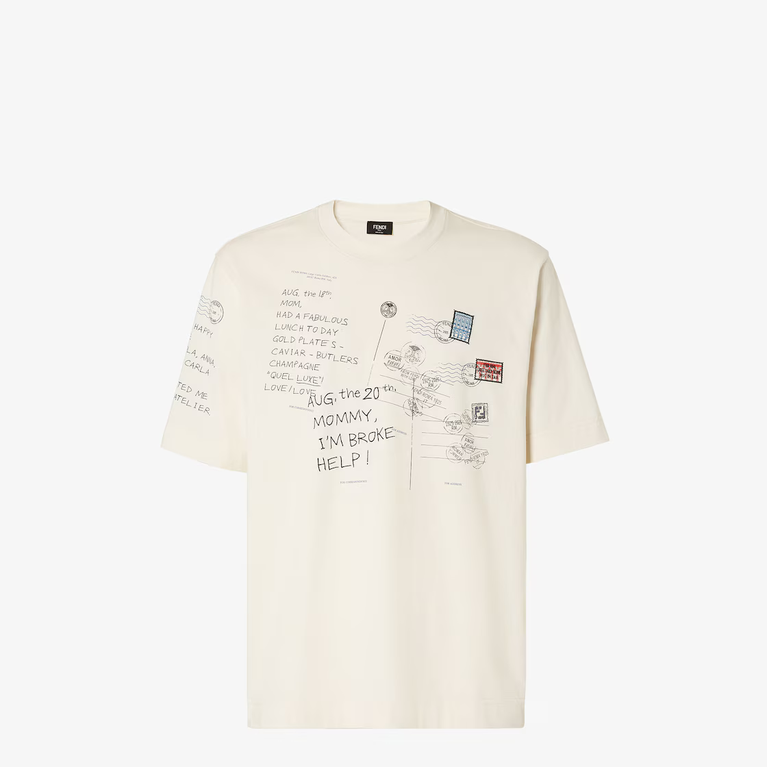 Fendi postcard print cotton T-shirt 012