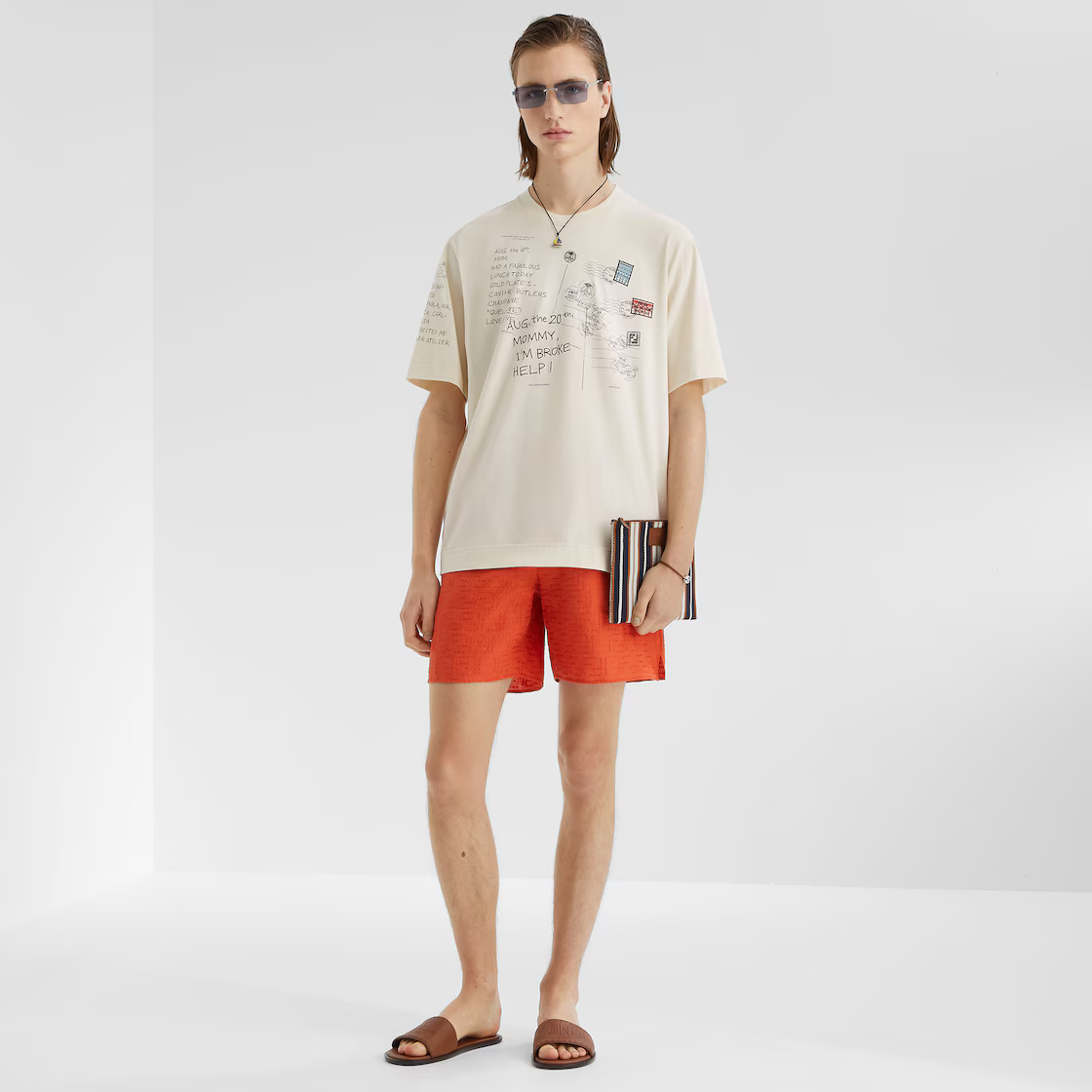 Fendi postcard print cotton T-shirt 012