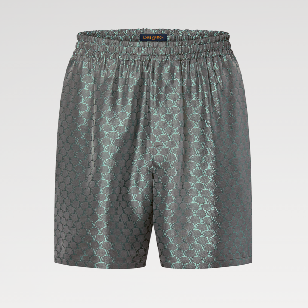LV Drawstring Jacquard Silk-Blend Shorts 039
