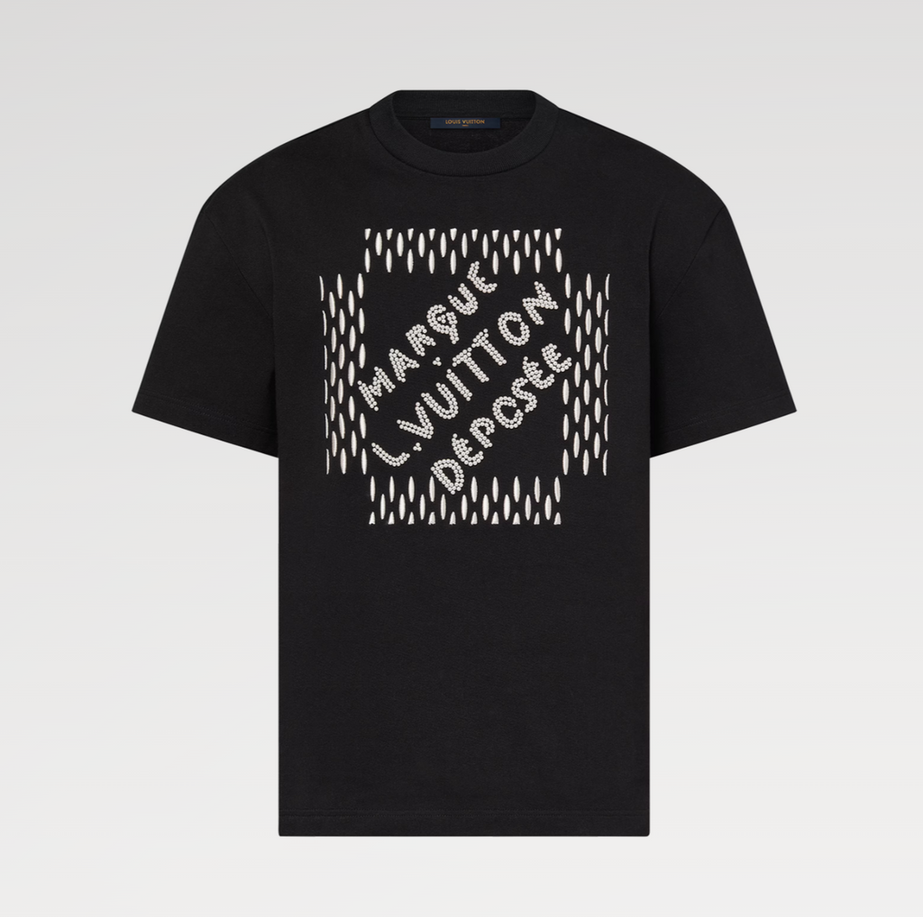 LV Embroidered Signature Cotton T-Shirt 032