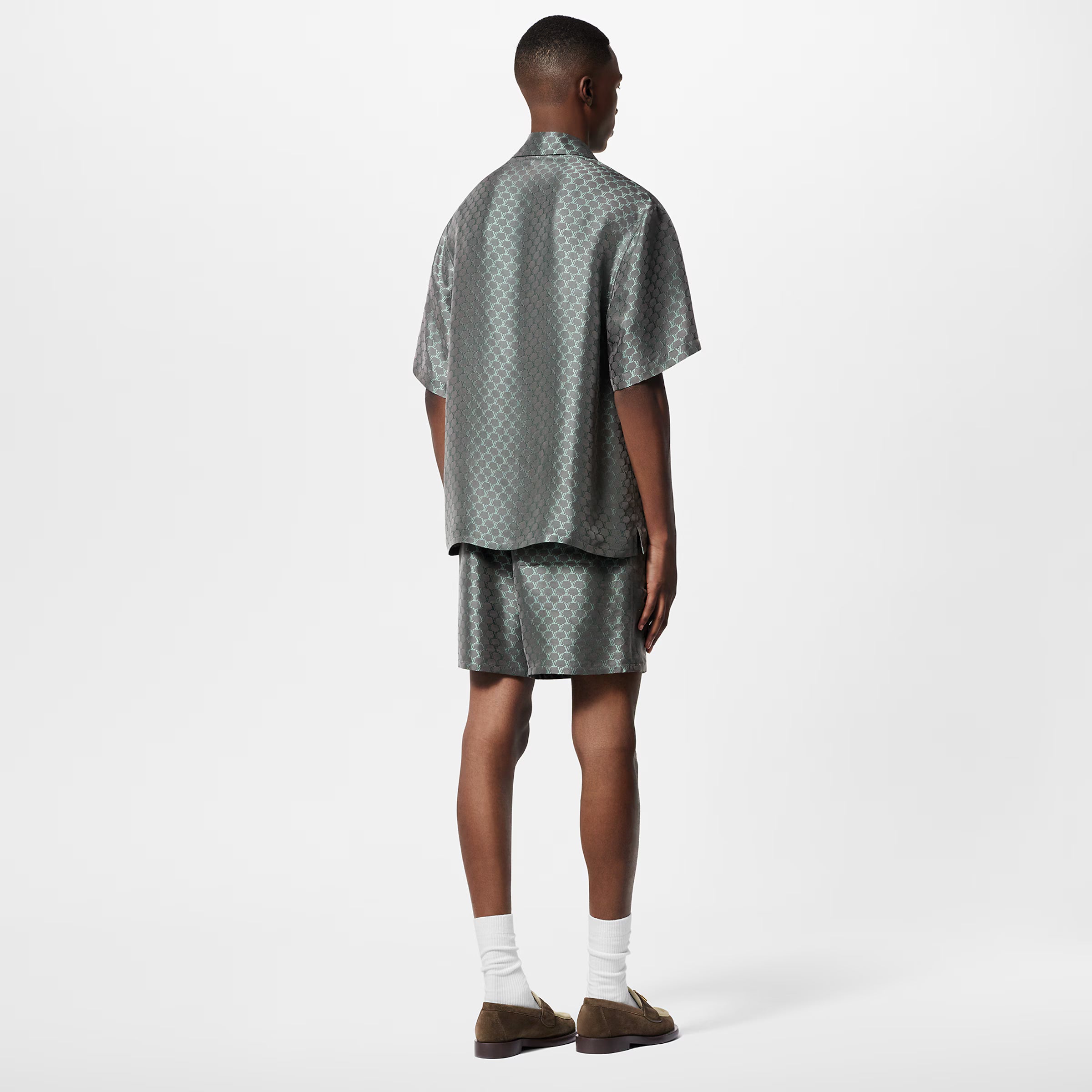 LV Drawstring Jacquard Silk-Blend Shorts 039