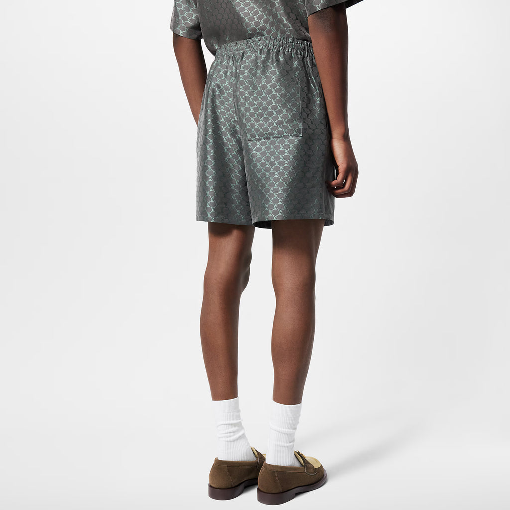 LV Drawstring Jacquard Silk-Blend Shorts 039