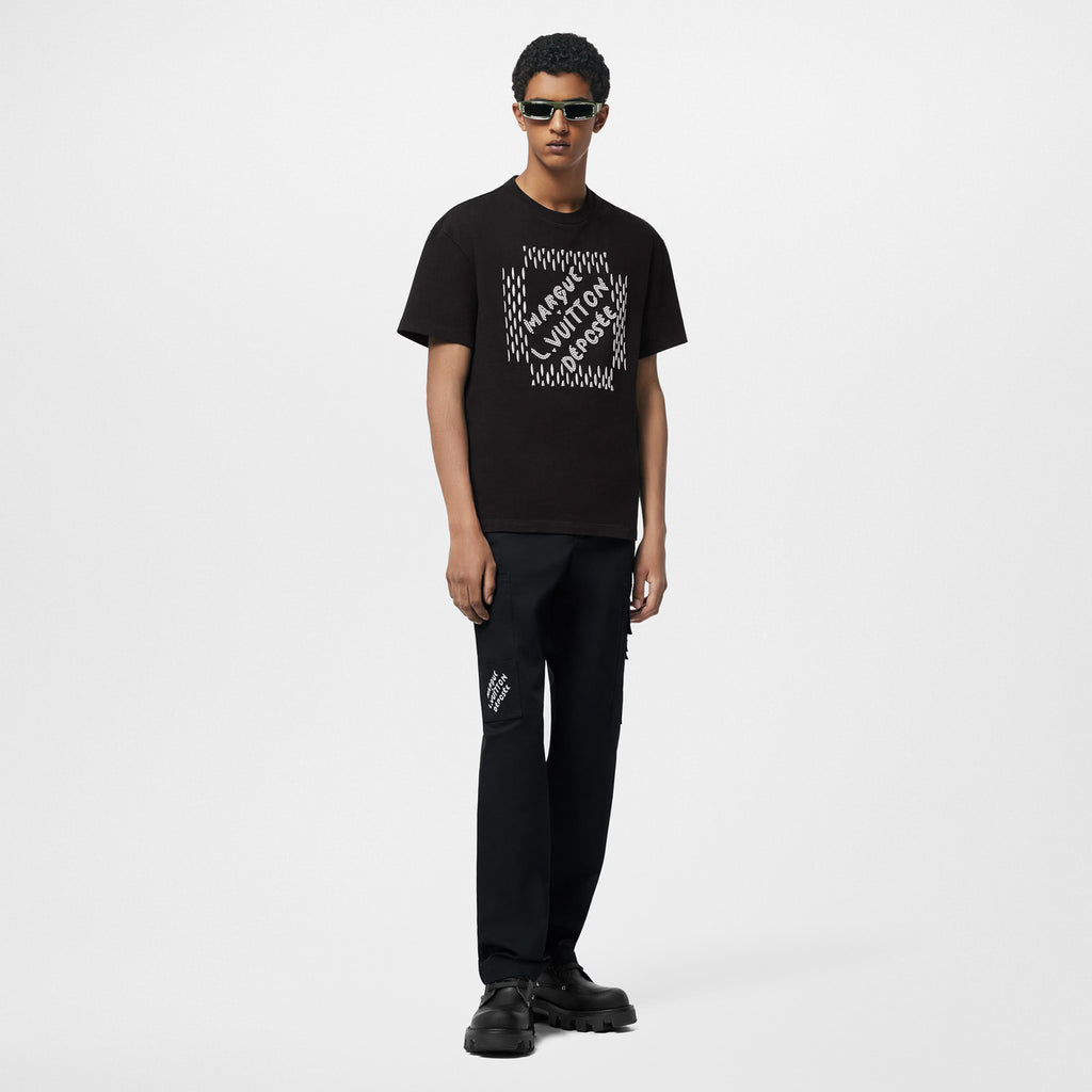 LV Embroidered Signature Cotton T-Shirt 032
