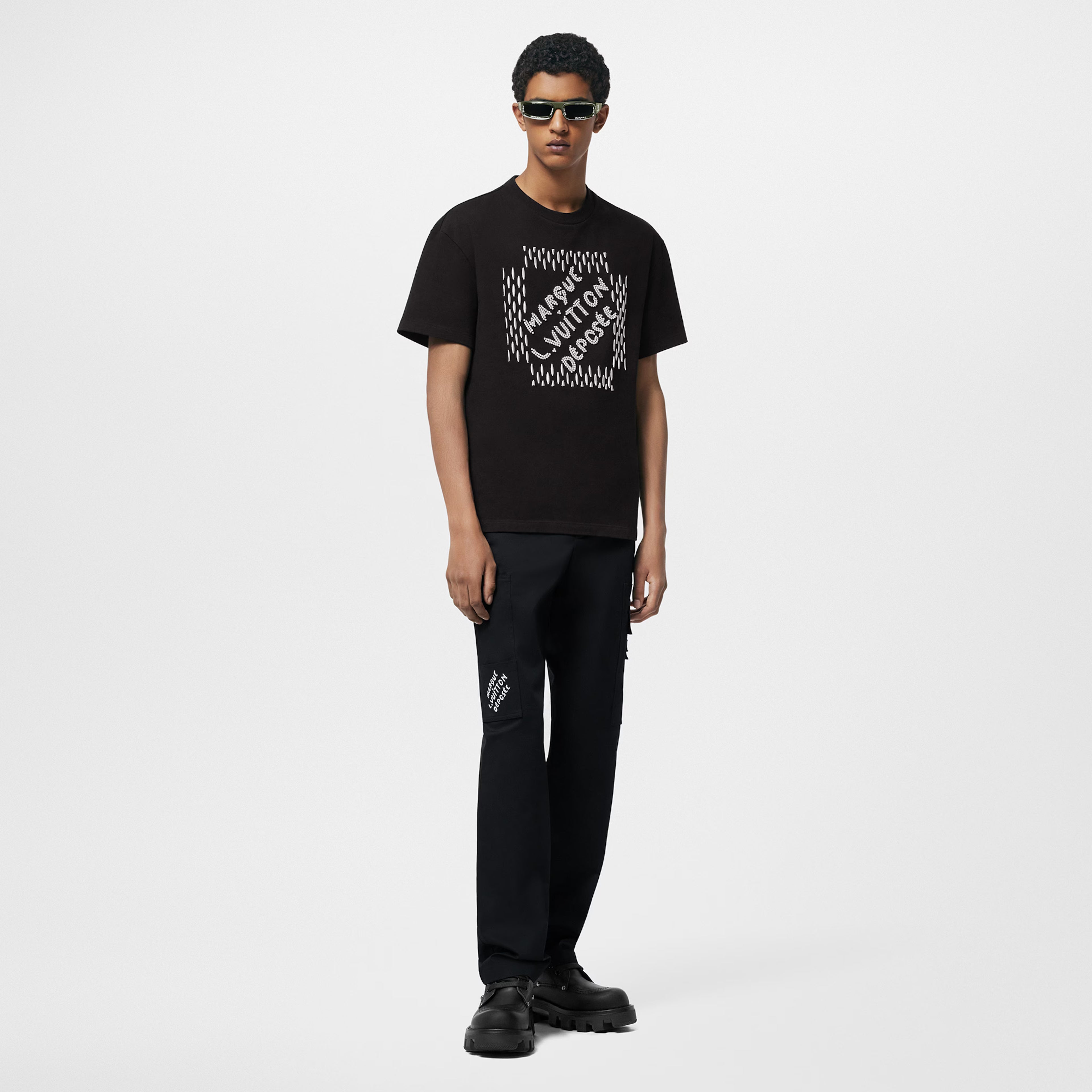 LV Embroidered Signature Cotton T-Shirt 032